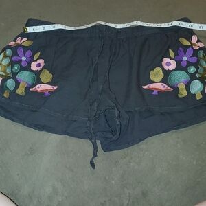 Black Athletic Shorts with Adjustable Waist